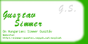 gusztav simmer business card