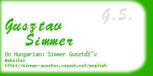 gusztav simmer business card